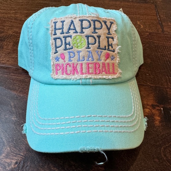 Pickleball Cap - “Happy People Play Pickleball” distressed adjustable hat - NWT - Picture 9 of 11